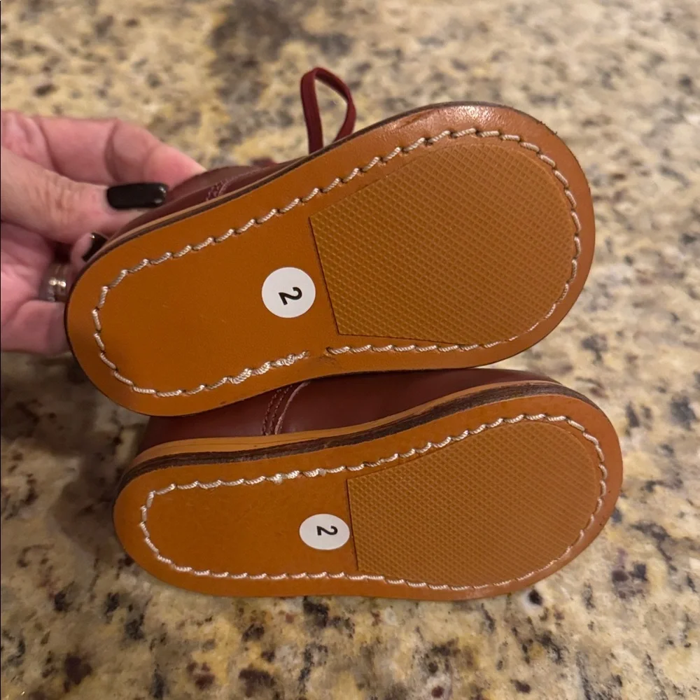 Josmo Maroon/Brown Leather Walker Footwear Size 2 - Picture 7 of 10